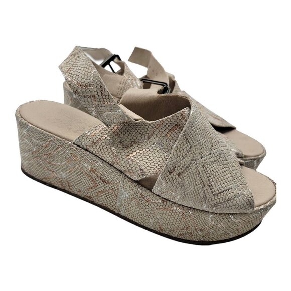 MATISSE X Society Amuse Runaway Snakeskin Print Sandals Size 8M - Picture 1 of 10